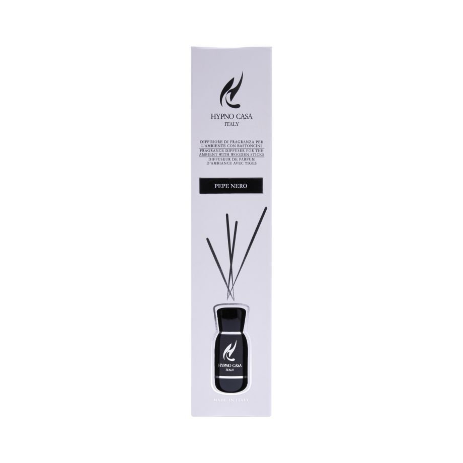 HYPNO CASA - WOODEN STICK REED DIFFUSER PEPE NERO