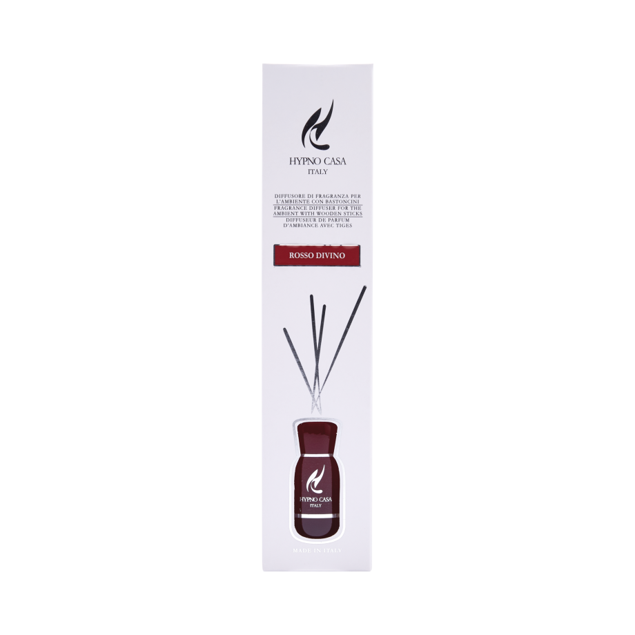 HYPNO CASA - WOODEN STICK REED DIFFUSER ROSSO DIVINO