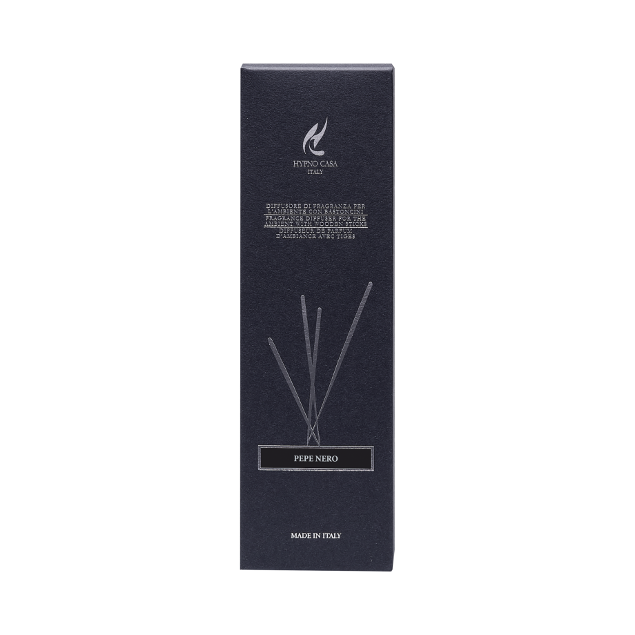 HYPNO CASA - WOODEN STICK DIFFUSER PEPE NERO - PRIME CLASSE